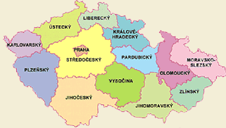 Mapa krajů